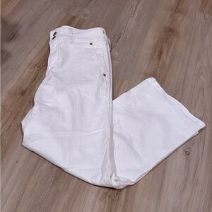 J. Crew Women's White Flare Jeans